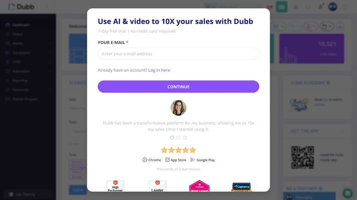 Dubb - AI-Powered Video Sales System | Send Video Email
